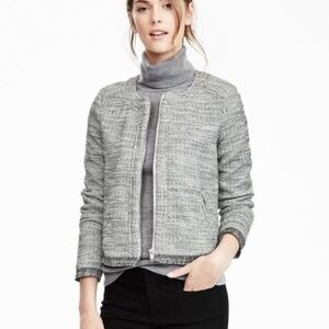 Banana Republic Long Sleeve Boucle Jacket